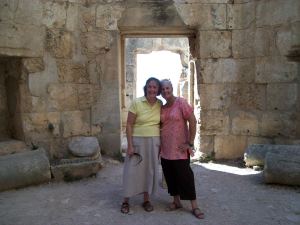 Me and Barbara at St. Simeon near Aleppo.