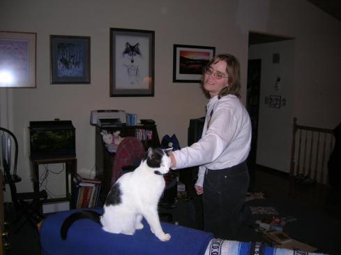 Cathy with cat