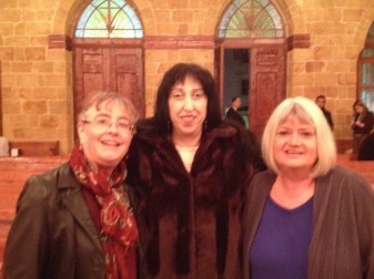 Julie Lamis Bitar and Marilyn at Latakkia church