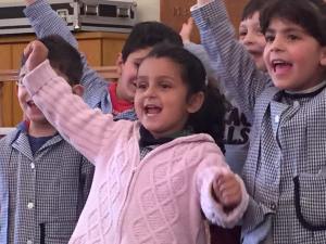 The Bloudan KG kids lead us in worship.